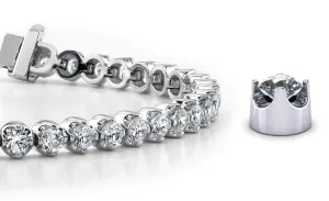 Classic Prong Set Lab-Grown Diamond Tennis Bracelet with 13.50 ct.(finished) 5.0mm