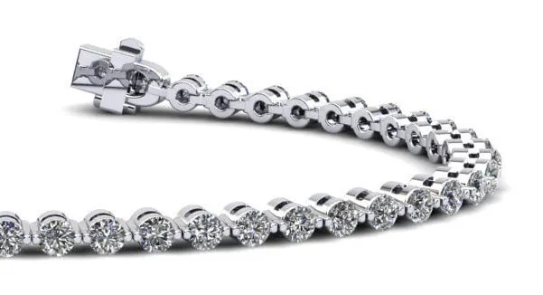 Classic Prong Set Lab-Grown Diamond Tennis Bracelet with 2.04 ct.(finished) 2.25mm