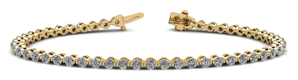 Classic Prong Set Lab-Grown Diamond Tennis Bracelet with 2.04 ct.(finished) 2.25mm