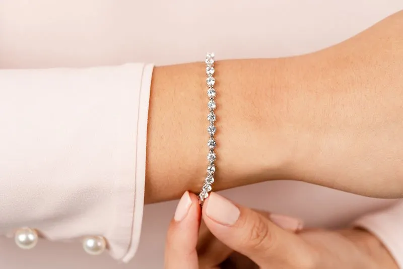 Classic Prong Set Lab-Grown Diamond Tennis Bracelet with 2.04 ct.(finished) 2.25mm