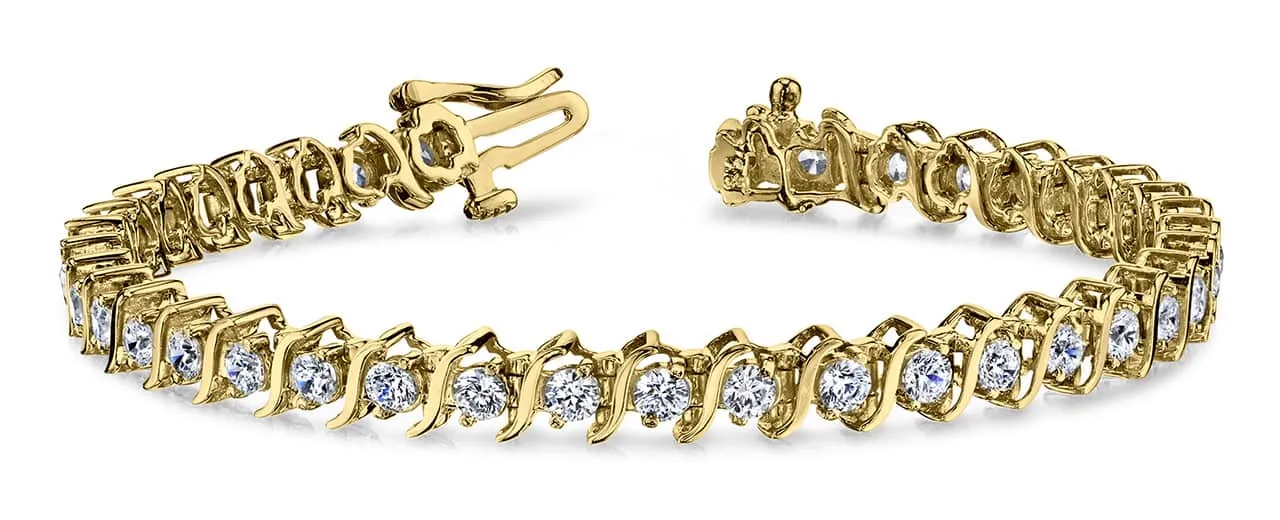 Classic S Shaped Lab-Grown Diamond Tennis Bracelet with 1.96 ct.(finished) 2.0mm