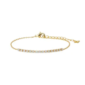 Colored Four Prong Half Tennis Bracelet