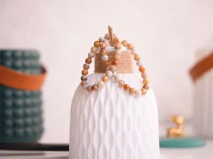Coral Jade Fossil Bracelet: Timeless Elegance with Earthy Energies