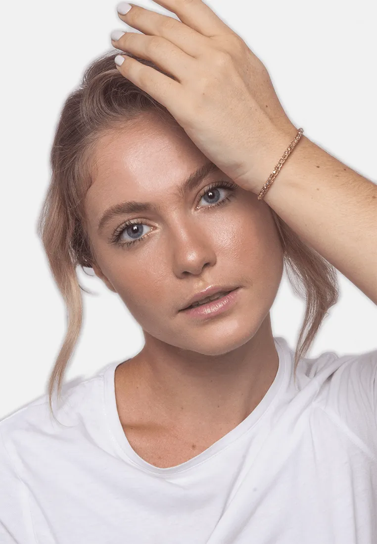 Crystal Metallic Nugget Bracelet | Gold
