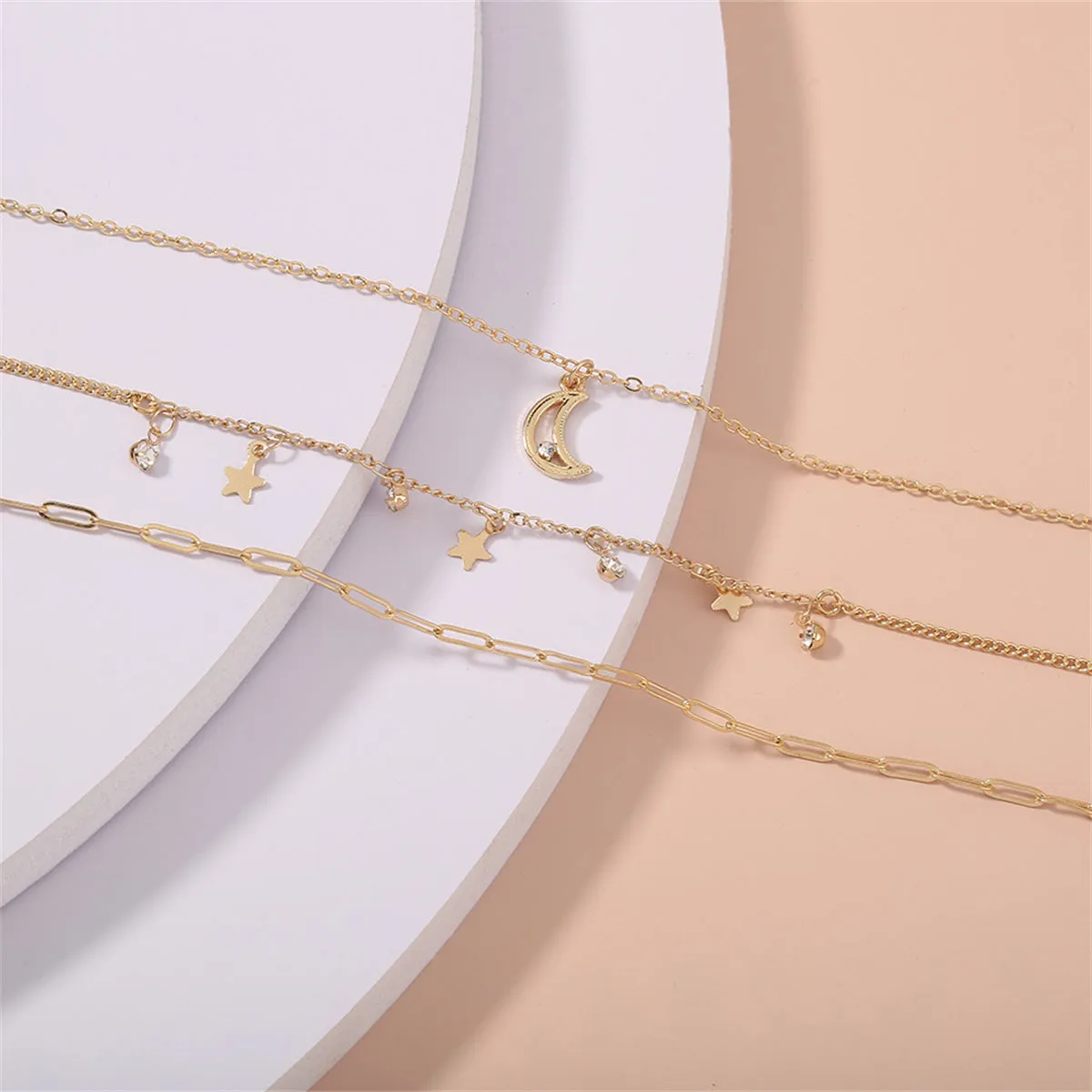 Cubic Zirconia & 18K Gold-Plated Celestial Bracelet Set