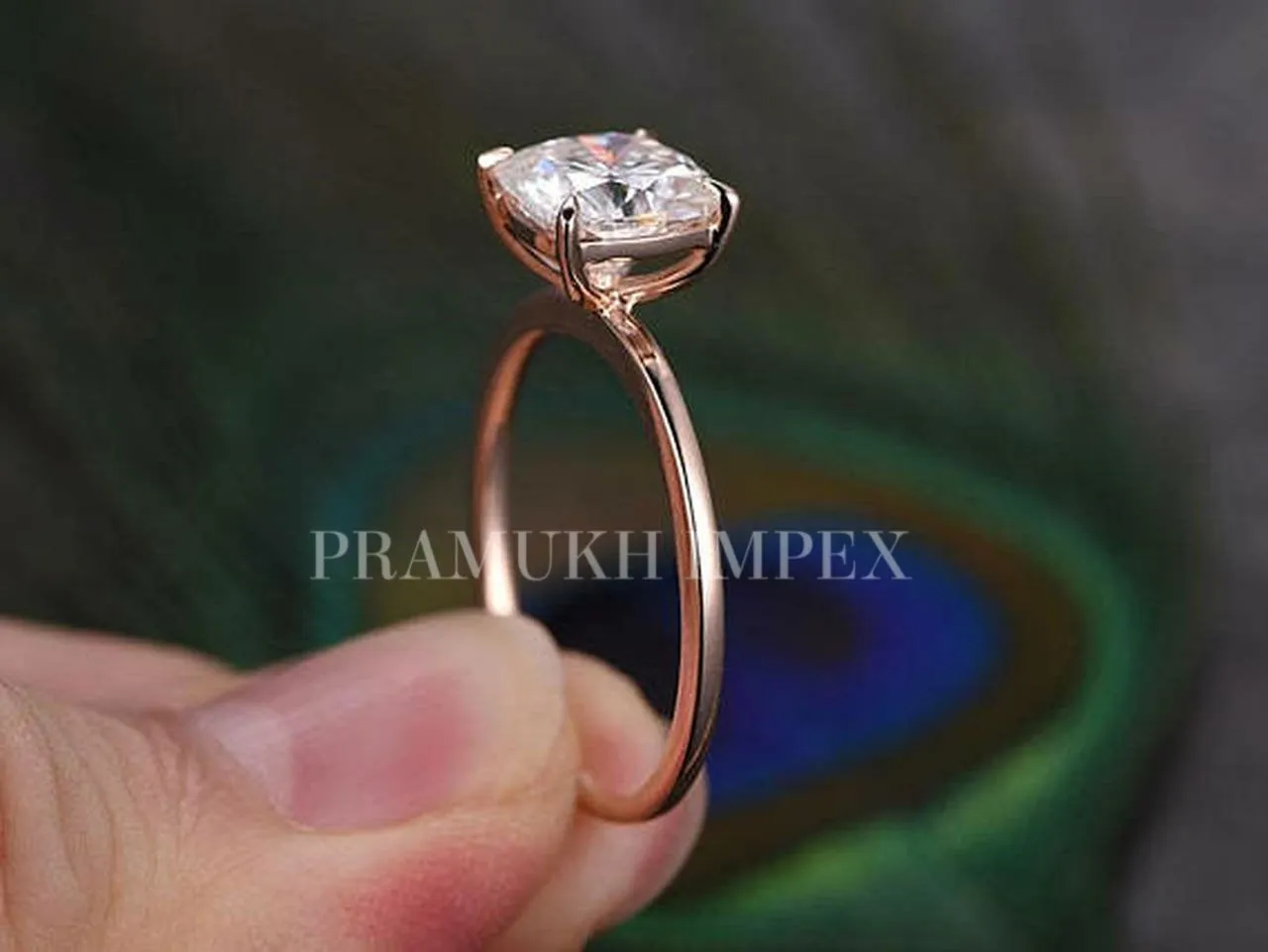 Cushion Moissanite engagement ring vintage rose gold engagement ring for women Diamond cluster ring Unique Flower Bridal Anniversary gift