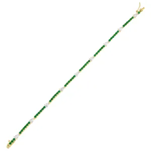 CZ Colored Teardrop Tennis Bracelet