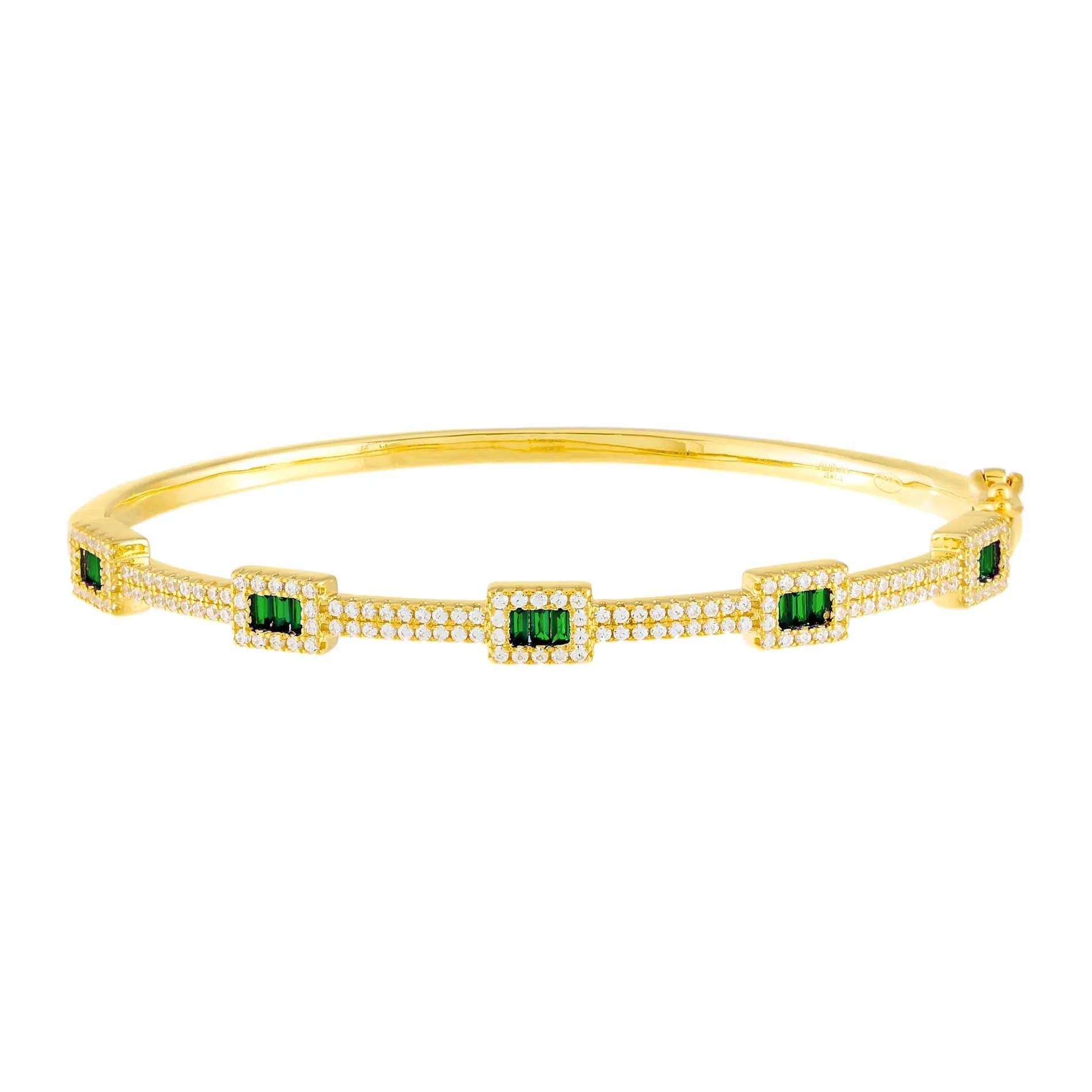 CZ Illusion Baguette Bangle