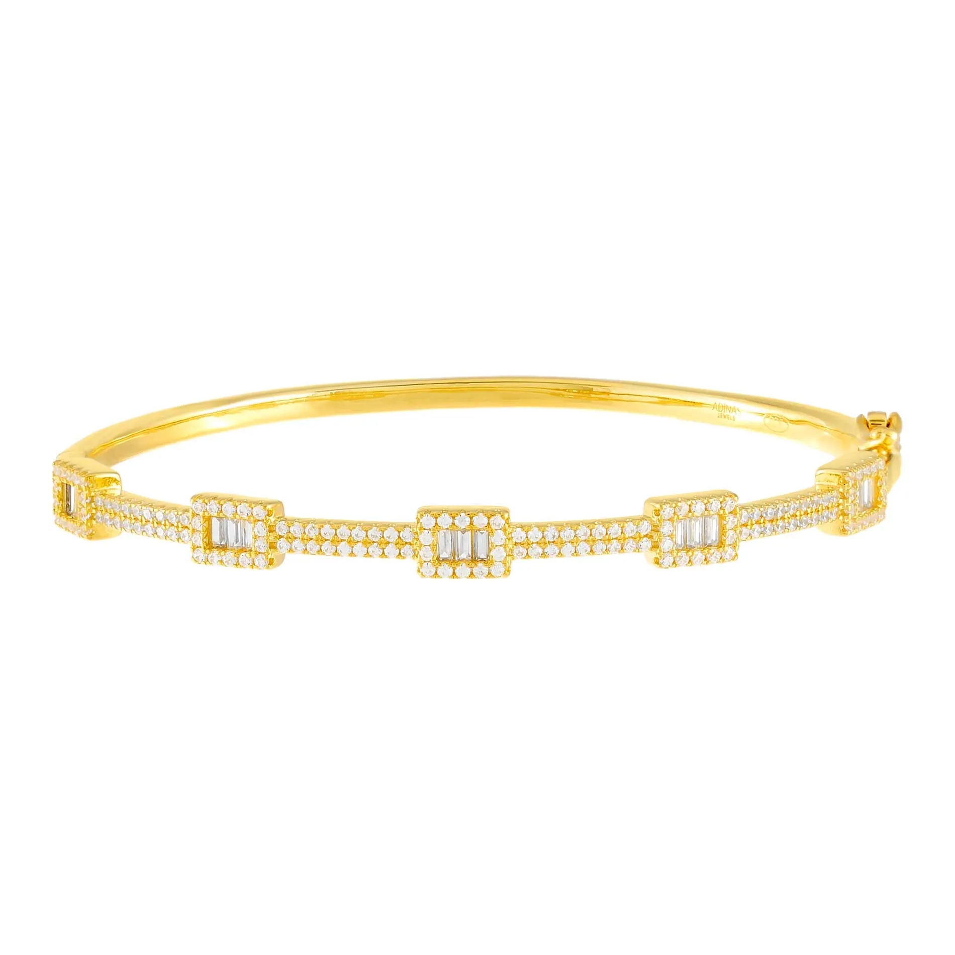 CZ Illusion Baguette Bangle