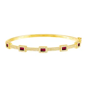 CZ Illusion Baguette Bangle