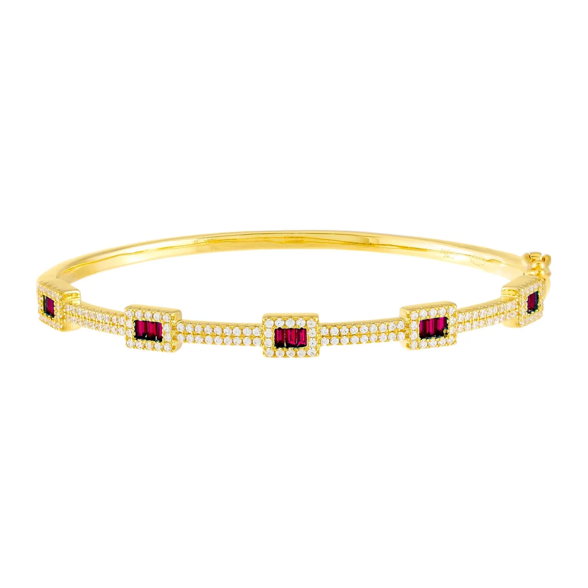 CZ Illusion Baguette Bangle