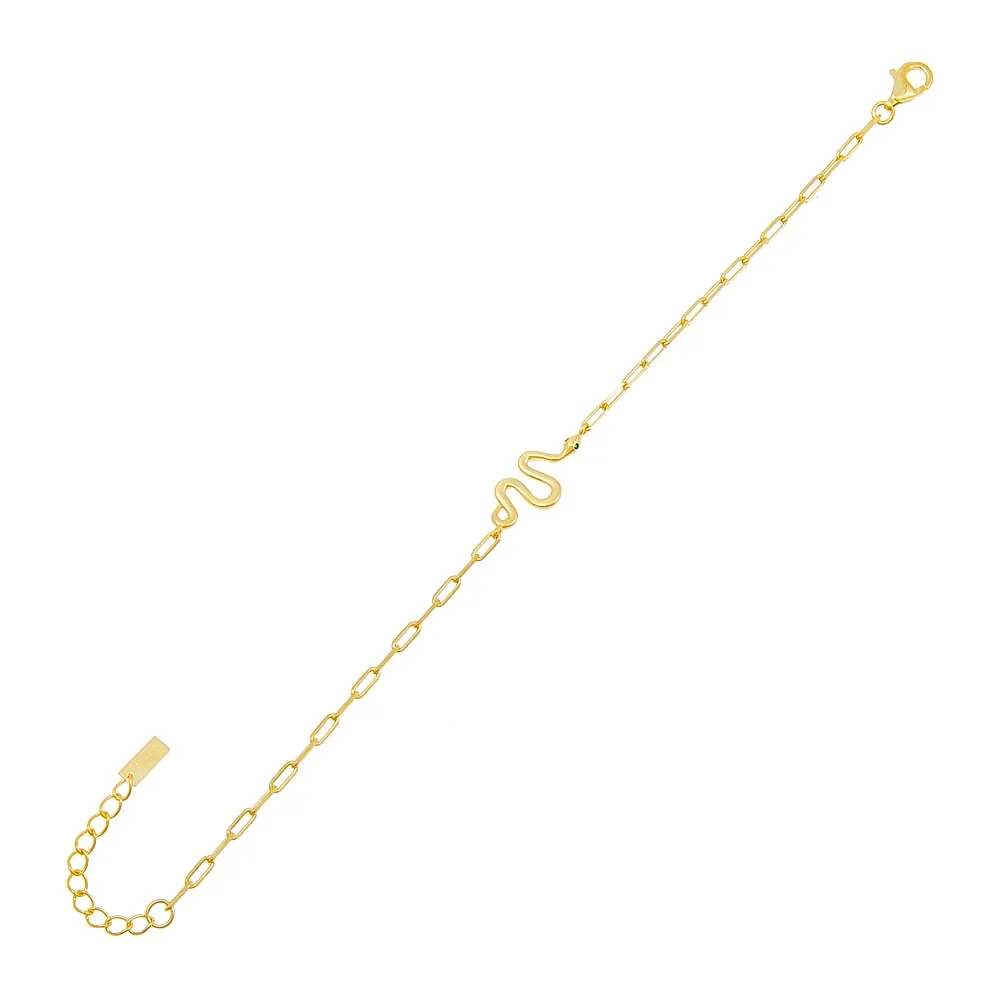 CZ Snake Link Bracelet