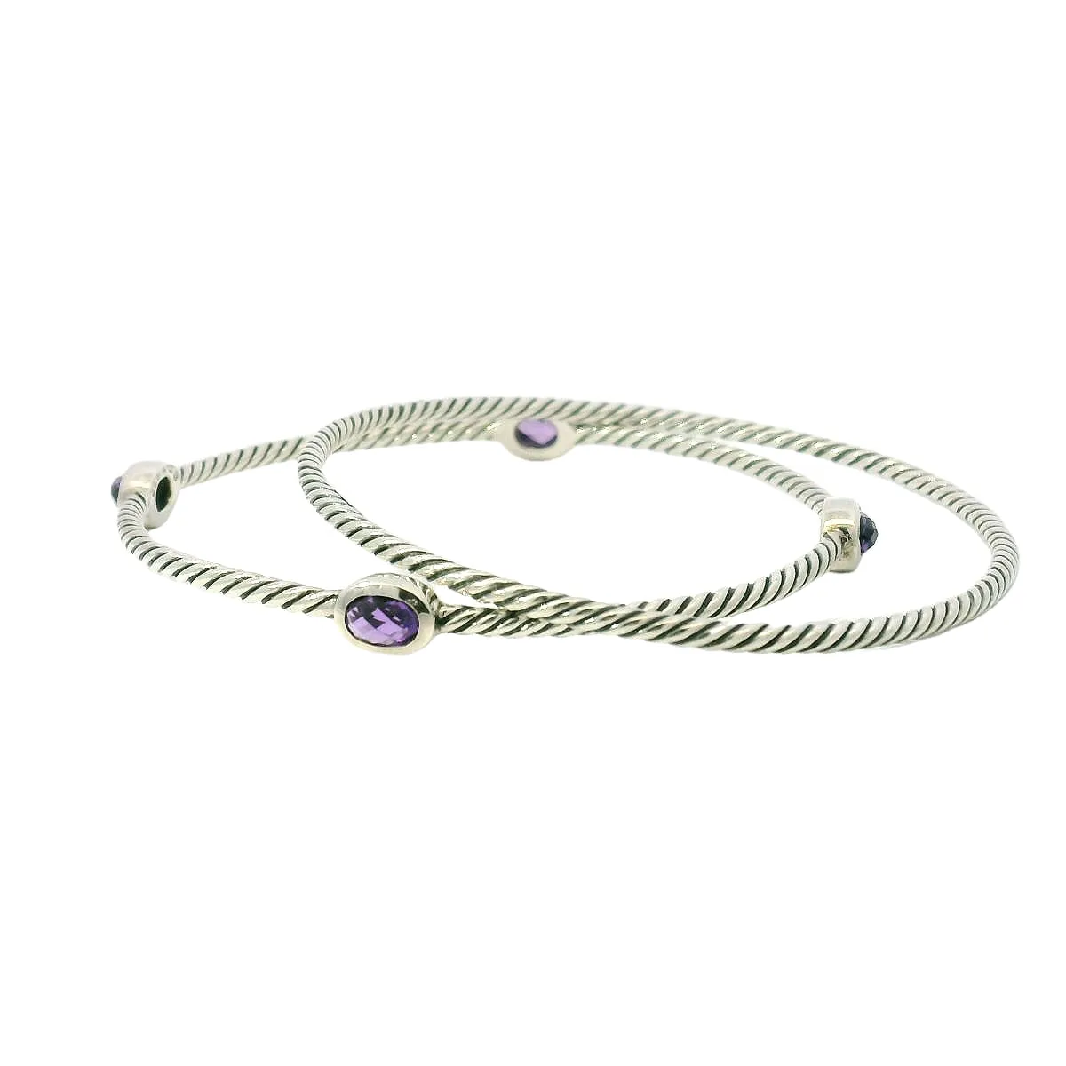 David Yurman Amethyst Bangle Set