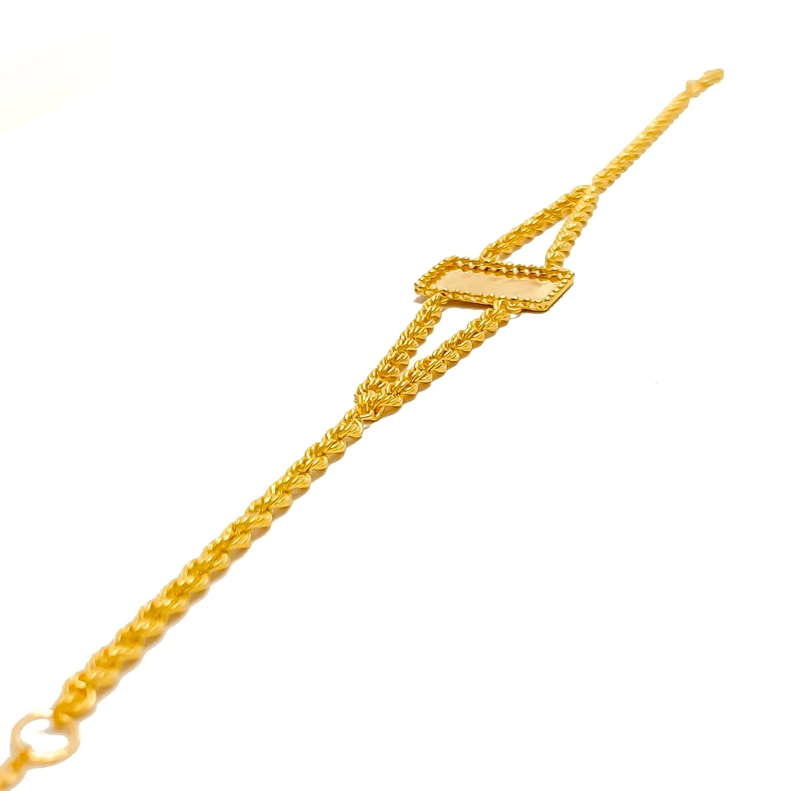 Dazzling Flower 21k Gold Bracelet