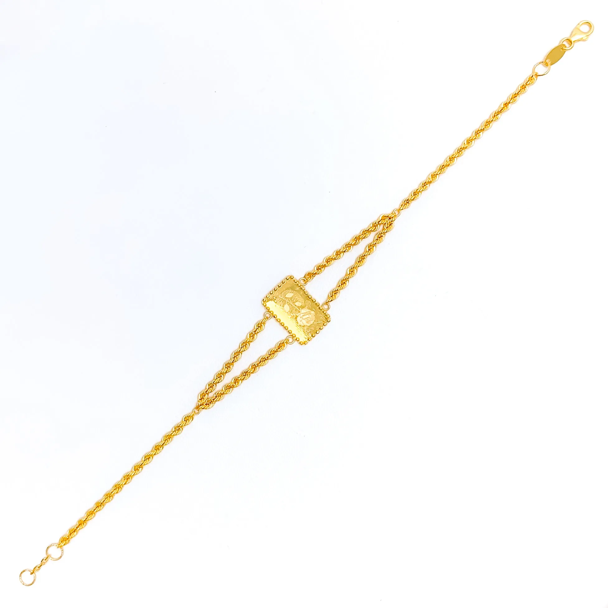 Dazzling Flower 21k Gold Bracelet