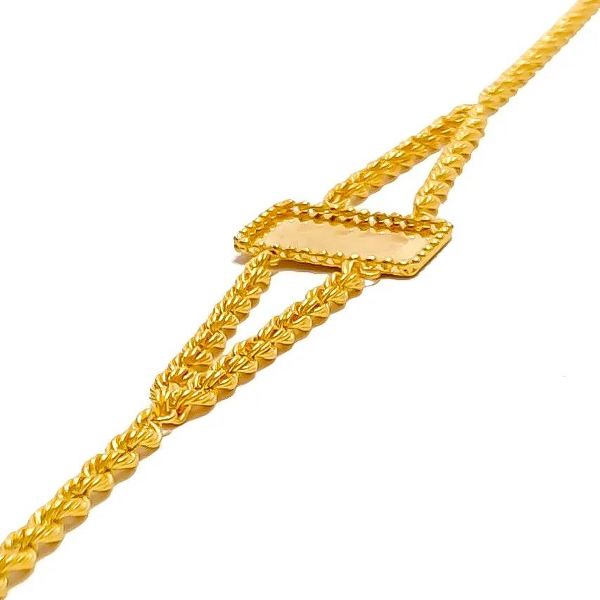 Dazzling Flower 21k Gold Bracelet