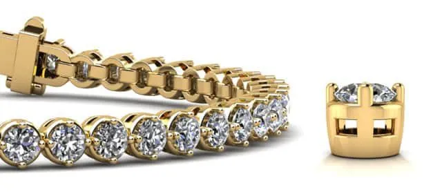 Dazzling Four Prong Lab-Grown Diamond Tennis Bracelet with 2.21 ct.(finished) 2mm