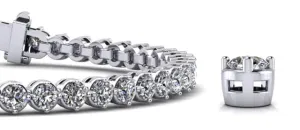 Dazzling Four Prong Lab-Grown Diamond Tennis Bracelet with 2.21 ct.(finished) 2mm