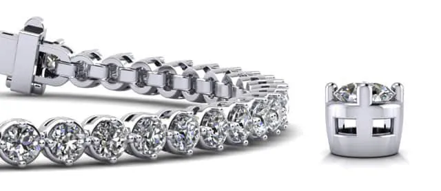 Dazzling Four Prong Lab-Grown Diamond Tennis Bracelet with 2.21 ct.(finished) 2mm
