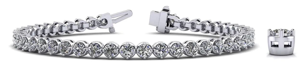 Dazzling Four Prong Lab-Grown Diamond Tennis Bracelet with 2.21 ct.(finished) 2mm