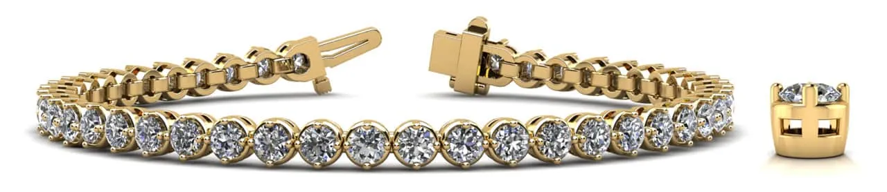 Dazzling Four Prong Lab-Grown Diamond Tennis Bracelet with 2.21 ct.(finished) 2mm
