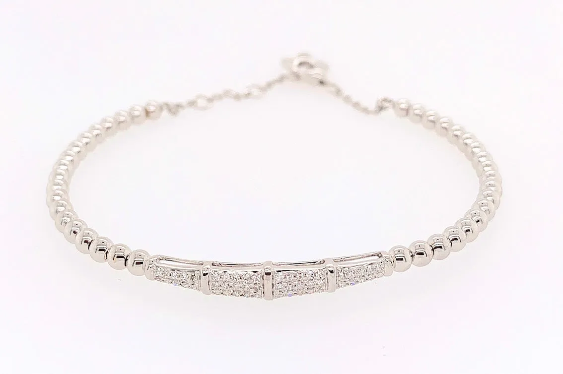 Diamond and Gold Bead Bracelet