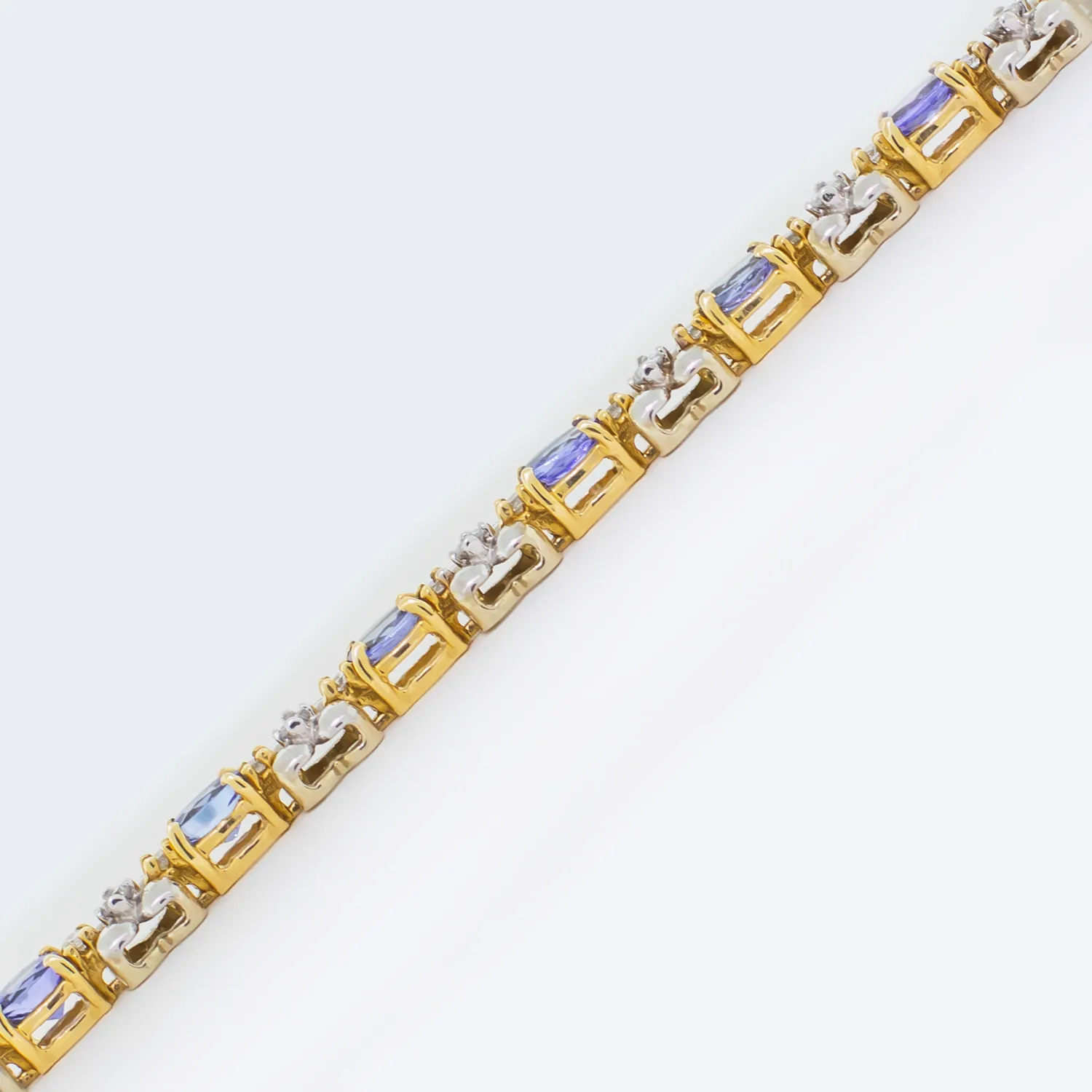 Diamond and Tanzanite Floral Bracelet