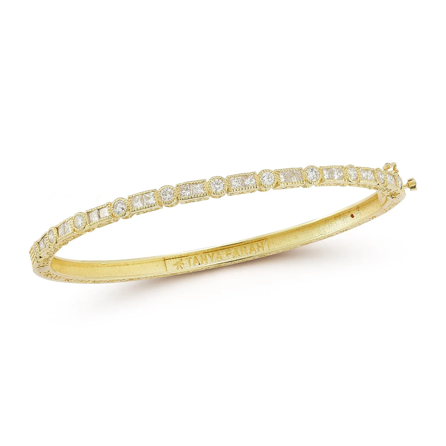 Diamond Baguette Bezel Bangle