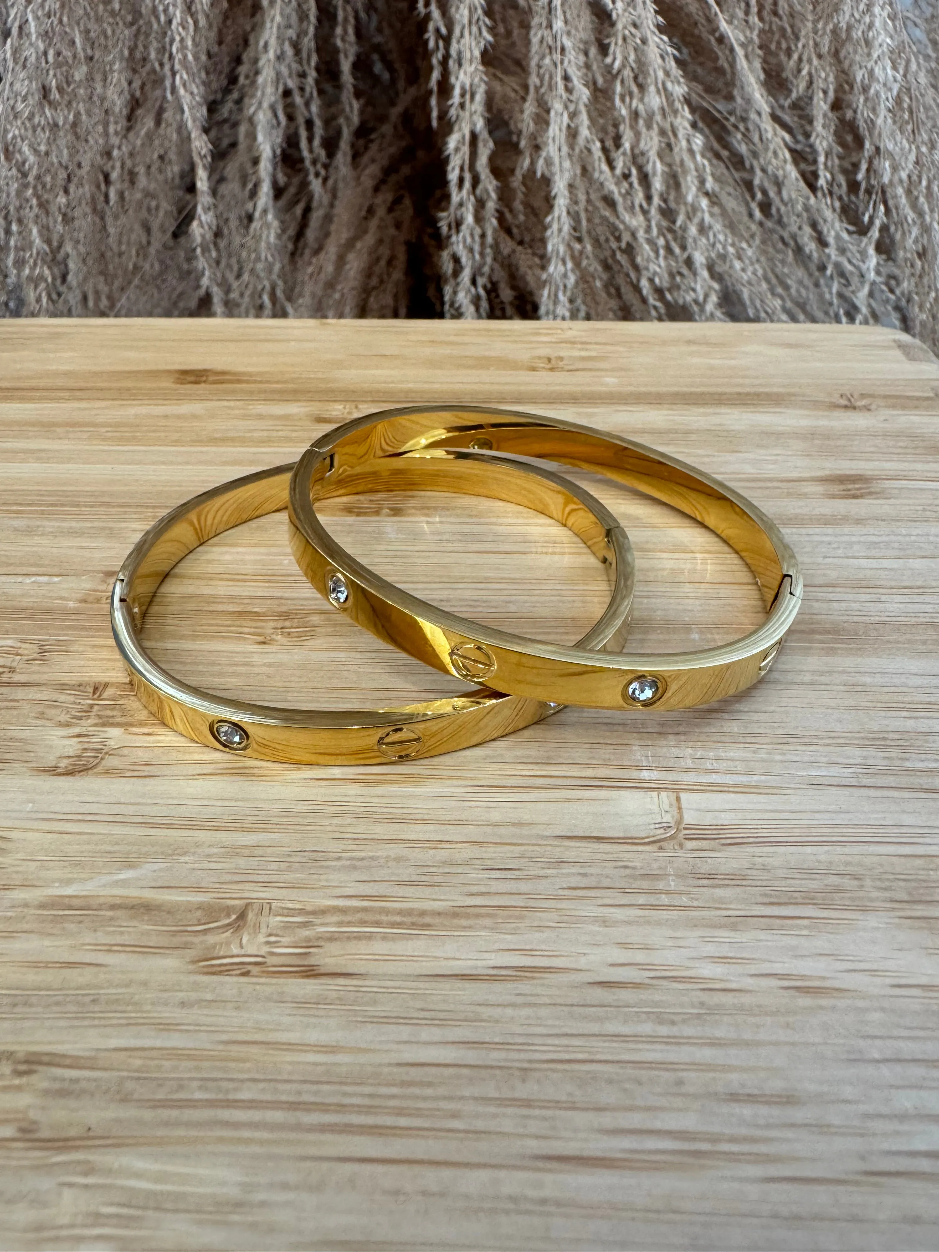 Diamond Bangle Bracelet - Gold 180