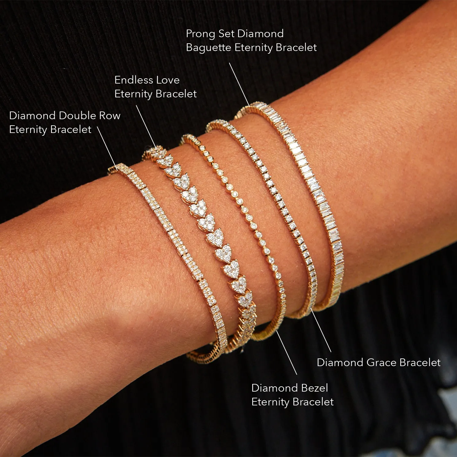 Diamond Bezel Eternity Bracelet