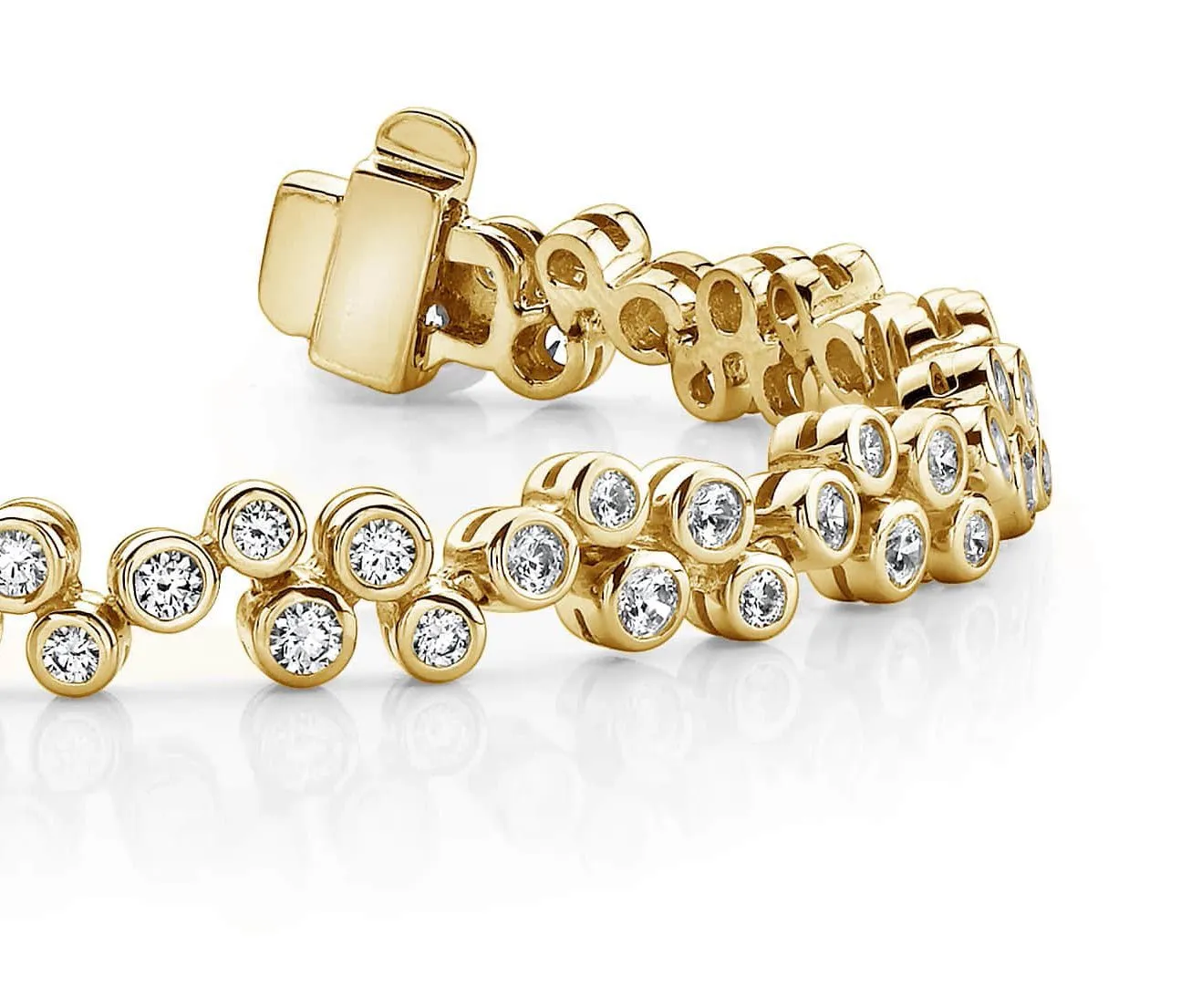 Diamond Bubble Bracelet Lab-Grown Diamond with 2.10 ct.(finished) 1.7mm, 2mm, 2.2mm