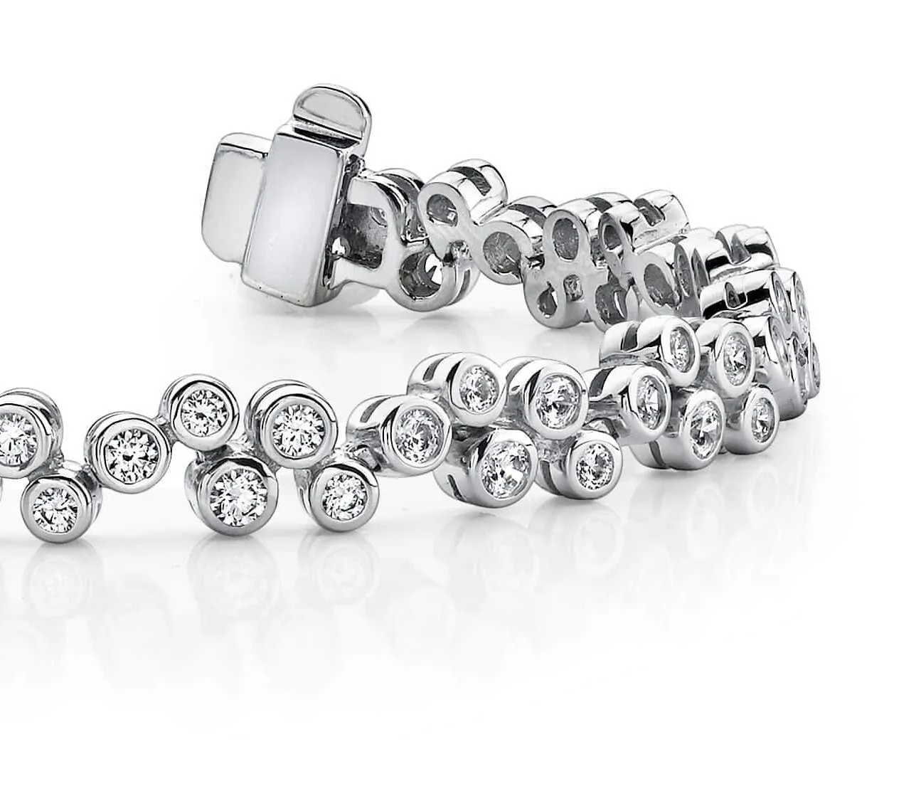 Diamond Bubble Bracelet Lab-Grown Diamond with 2.10 ct.(finished) 1.7mm, 2mm, 2.2mm
