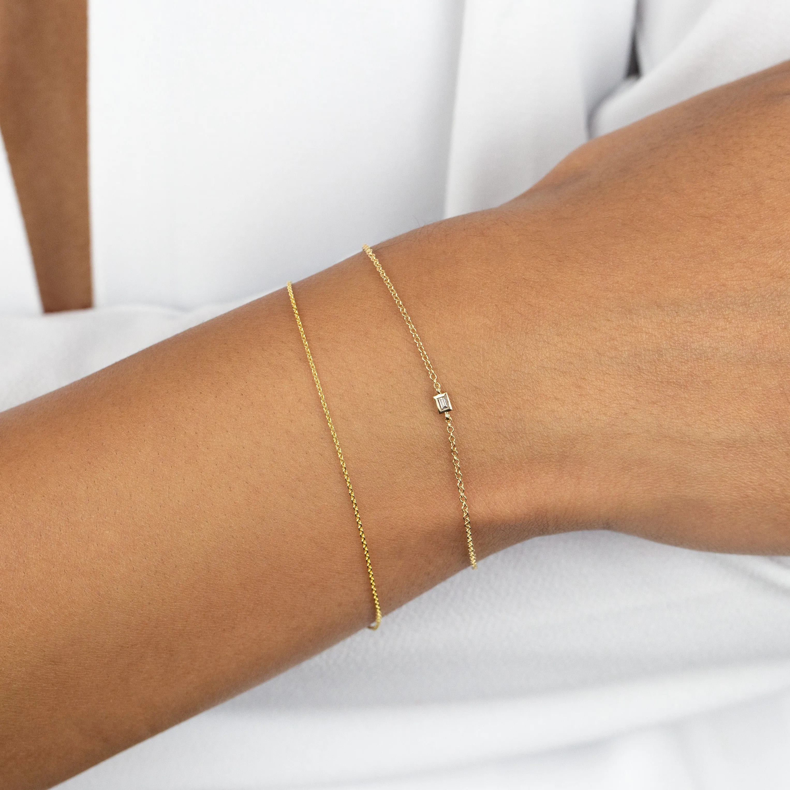 Diamond Chain Bracelet Combo Set 14K