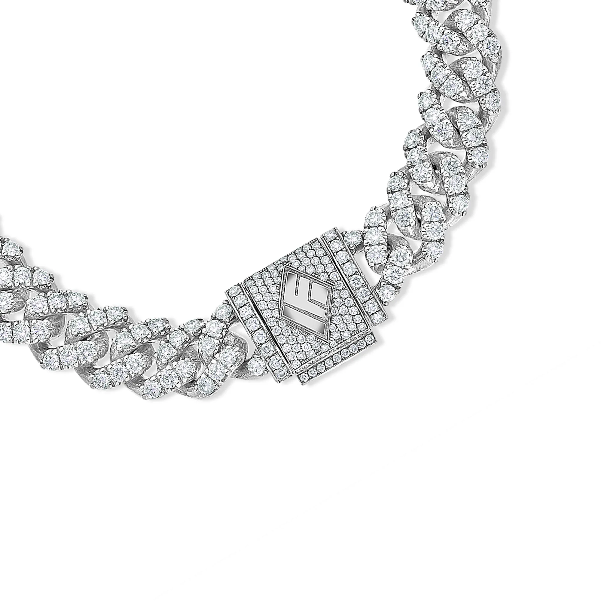 Diamond Cuban Link Bracelet (9mm, Prong Set)