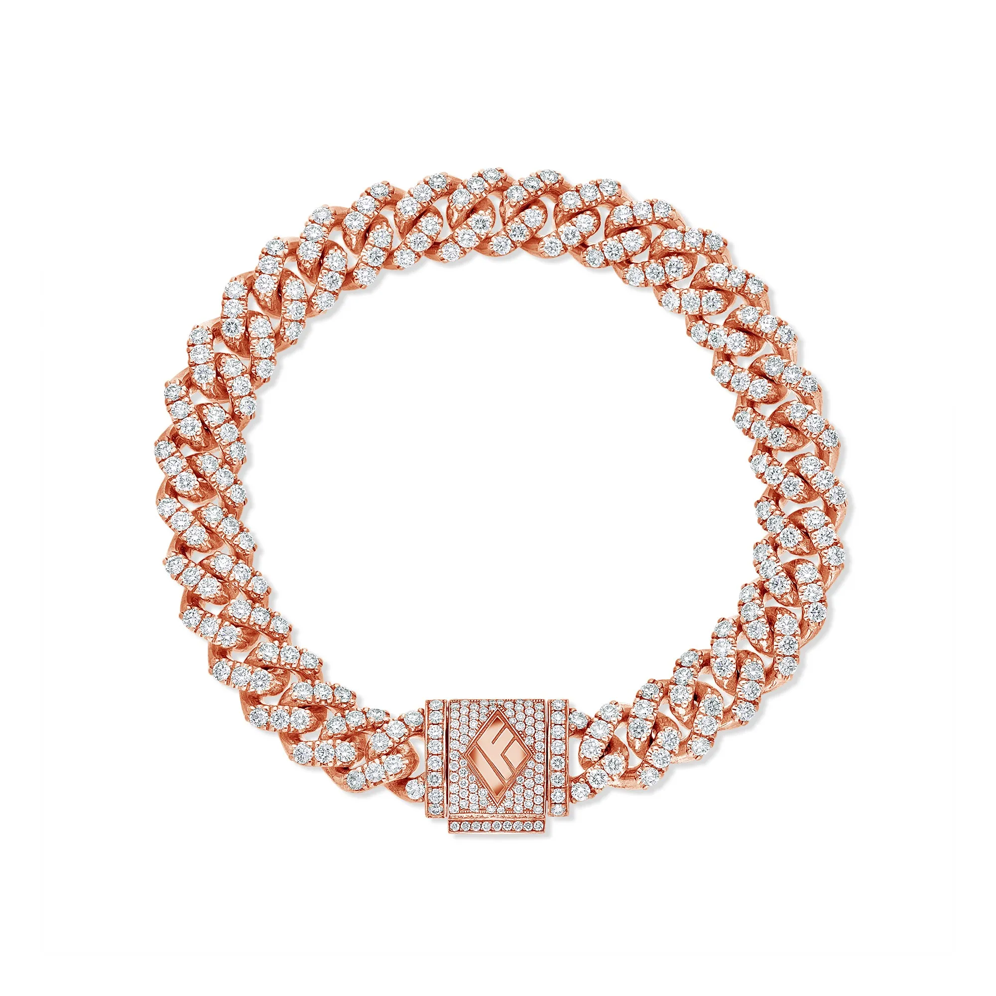Diamond Cuban Link Bracelet (9mm, Prong Set)