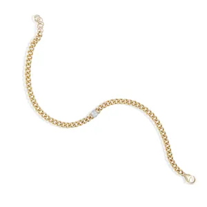 Diamond Curb Chain Bracelet
