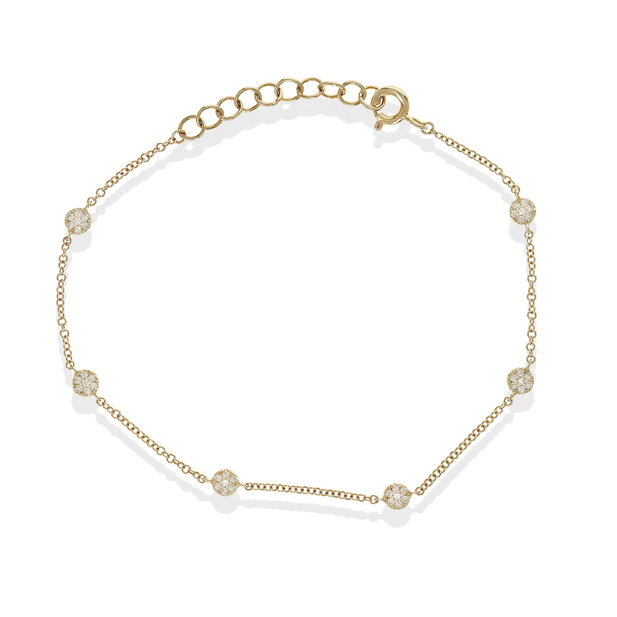 Diamond Disc Bracelet