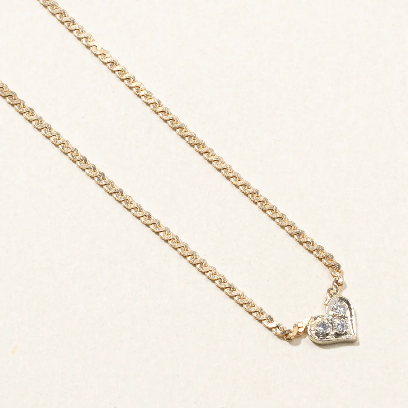 Diamond Heart Chain Bracelet | 0.06ctw | 7"|
