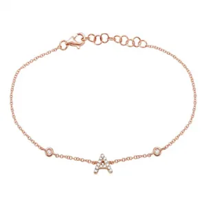 DIAMOND LETTER INITIAL BRACELET