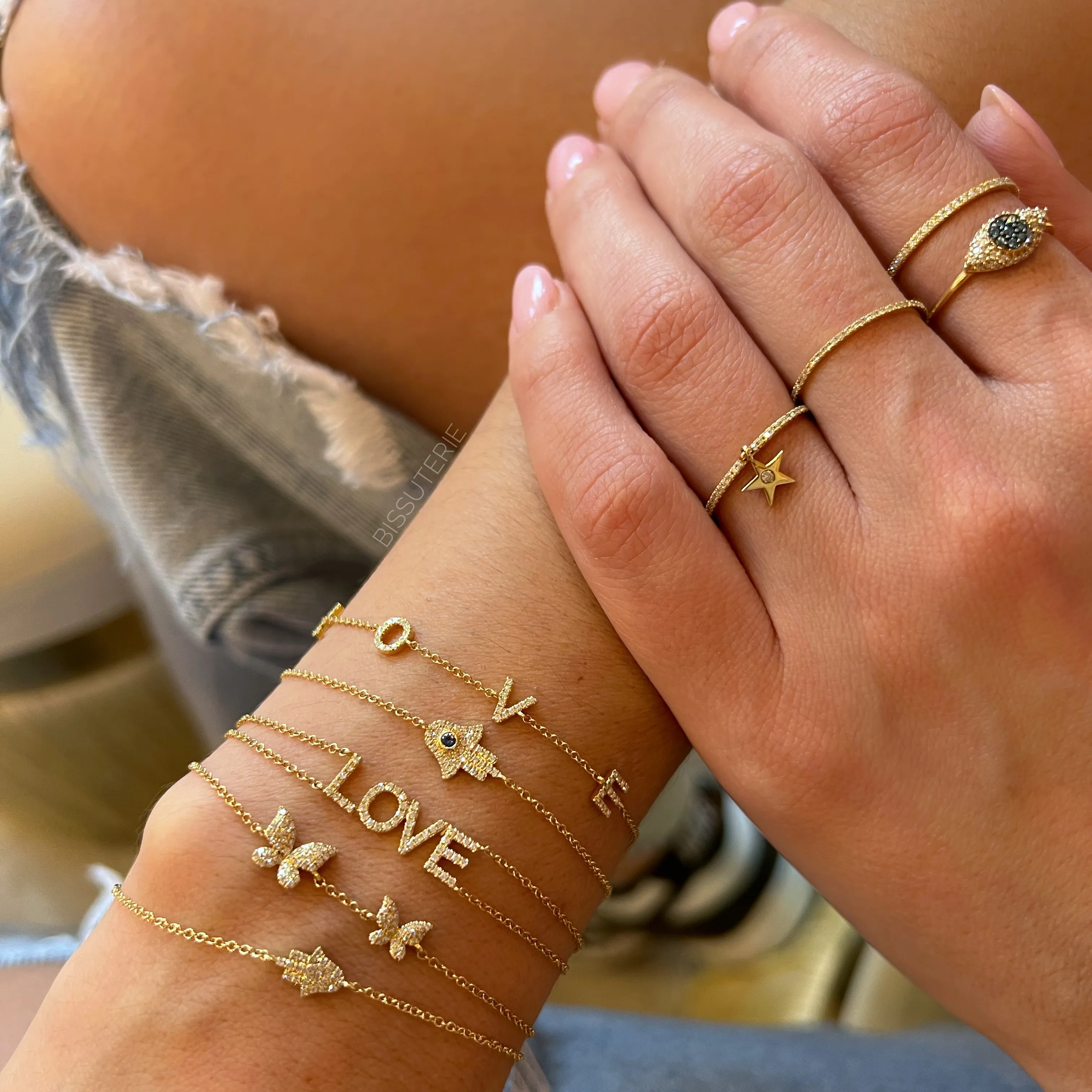 Diamond LOVE Bracelet 14K