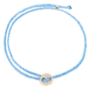 Diamond Signature Button Bracelet in Tropical Blue