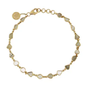 Diamond Slice Bracelet In 18K Yellow Gold