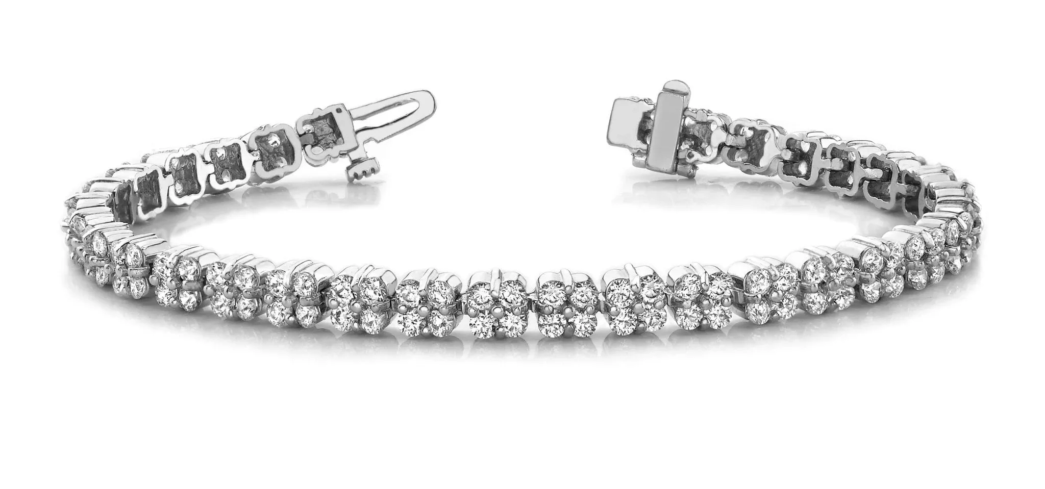 Diamond Squares Diamond Bracelet with 9.98 ct.(finished) 2.8mm