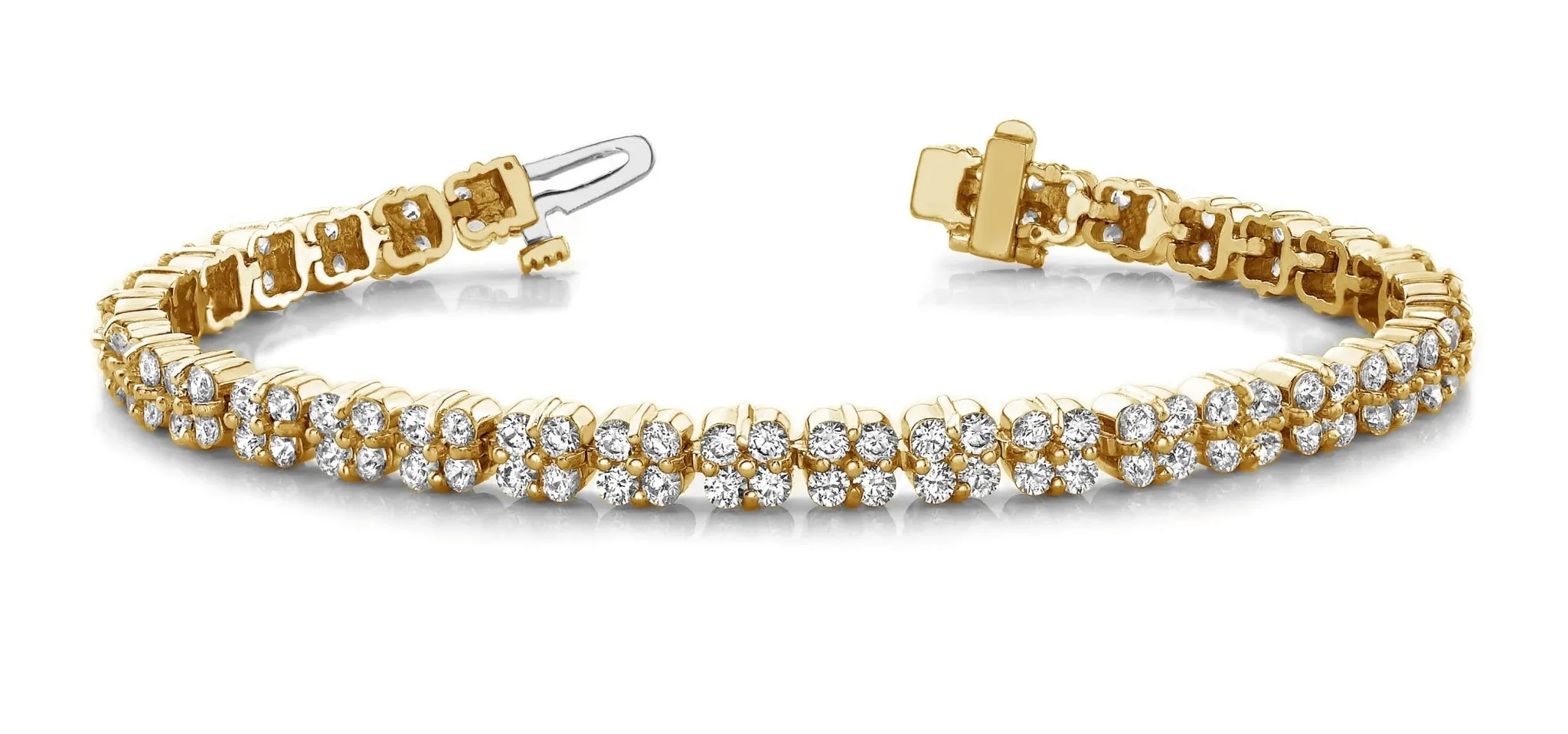 Diamond Squares Diamond Bracelet with 9.98 ct.(finished) 2.8mm