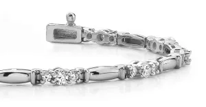 Diamond Triplet Lab-Grown Diamond Bracelet with 2.00 ct.(finished) 2.5mm, 3mm