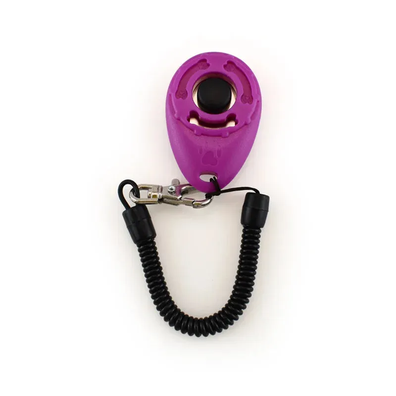 Dog Training Clicker Pet Cat Plastic New Dogs Click Trainer Aid Tools Adjustable Wrist Strap Sound Key Chain Dog Supplies