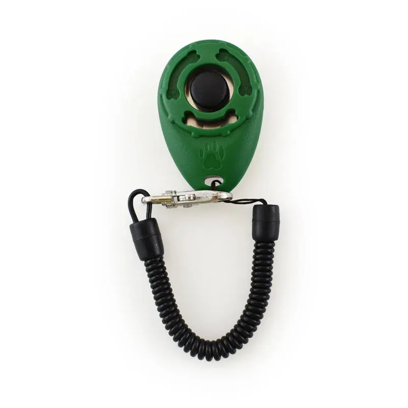 Dog Training Clicker Pet Cat Plastic New Dogs Click Trainer Aid Tools Adjustable Wrist Strap Sound Key Chain Dog Supplies