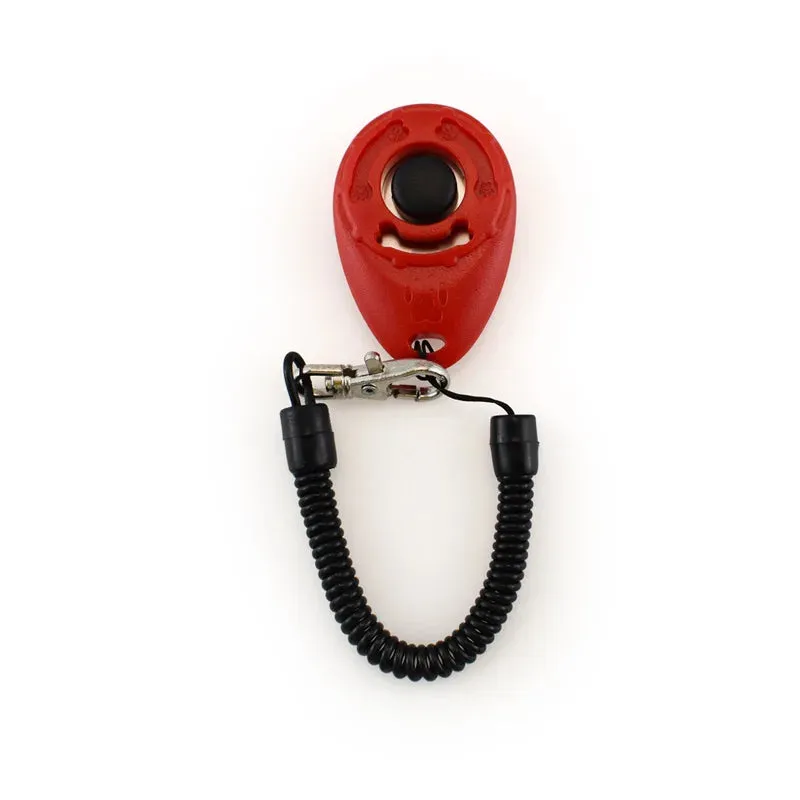 Dog Training Clicker Pet Cat Plastic New Dogs Click Trainer Aid Tools Adjustable Wrist Strap Sound Key Chain Dog Supplies