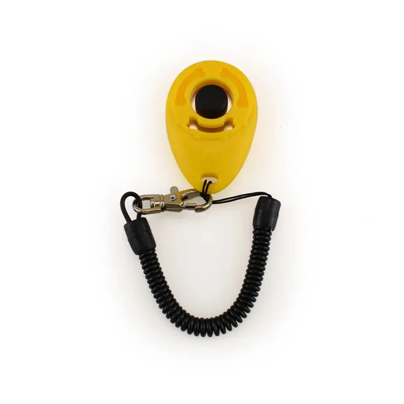 Dog Training Clicker Pet Cat Plastic New Dogs Click Trainer Aid Tools Adjustable Wrist Strap Sound Key Chain Dog Supplies