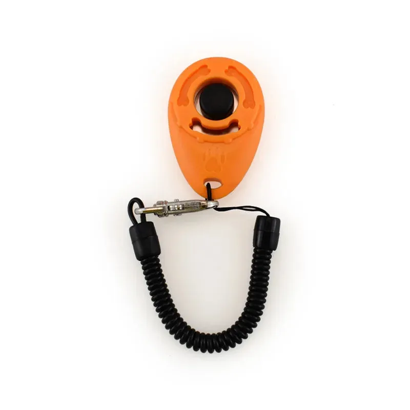 Dog Training Clicker Pet Cat Plastic New Dogs Click Trainer Aid Tools Adjustable Wrist Strap Sound Key Chain Dog Supplies